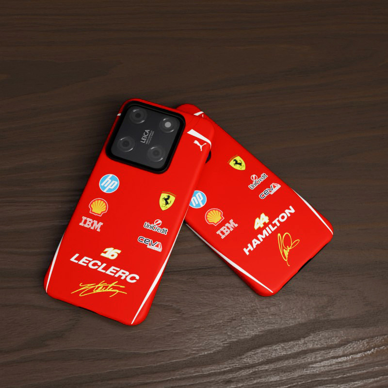 F1铁佛寺2026法拉利队服汉密尔顿勒克莱尔菲林磨砂二合一手机壳iphone17pro max 16 15 14 13 12 11 Xs XR