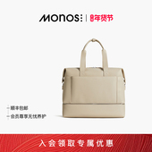 Monos摩纳世「Metro」大容量皮质尼龙隔层鞋 仓斜跨单肩健身手提包