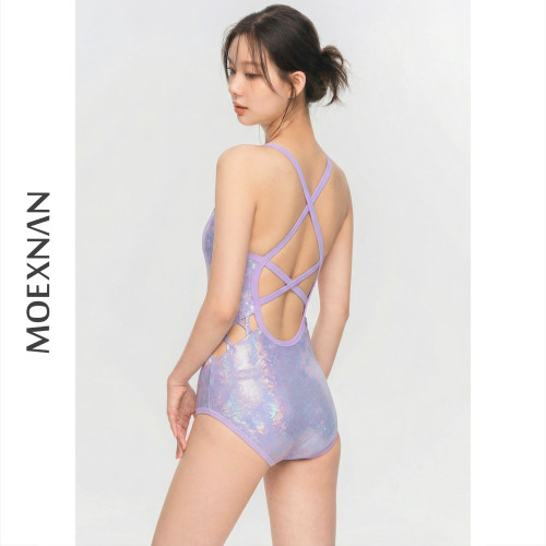 女连体三角泳衣小胸显瘦温泉竞速