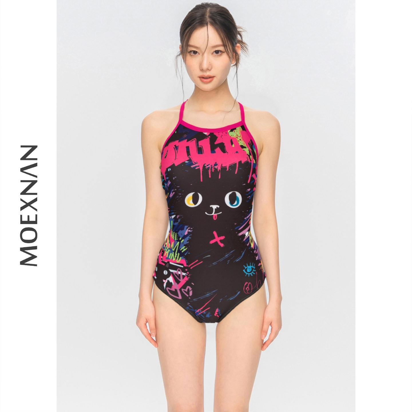 泳衣女高级感新款连体三角游泳衣泡温泉游泳馆专用小胸竞速显瘦