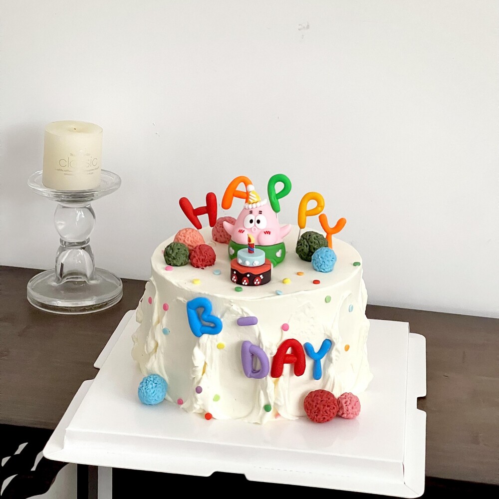 儿童生日卡通蛋糕装饰派大星海绵