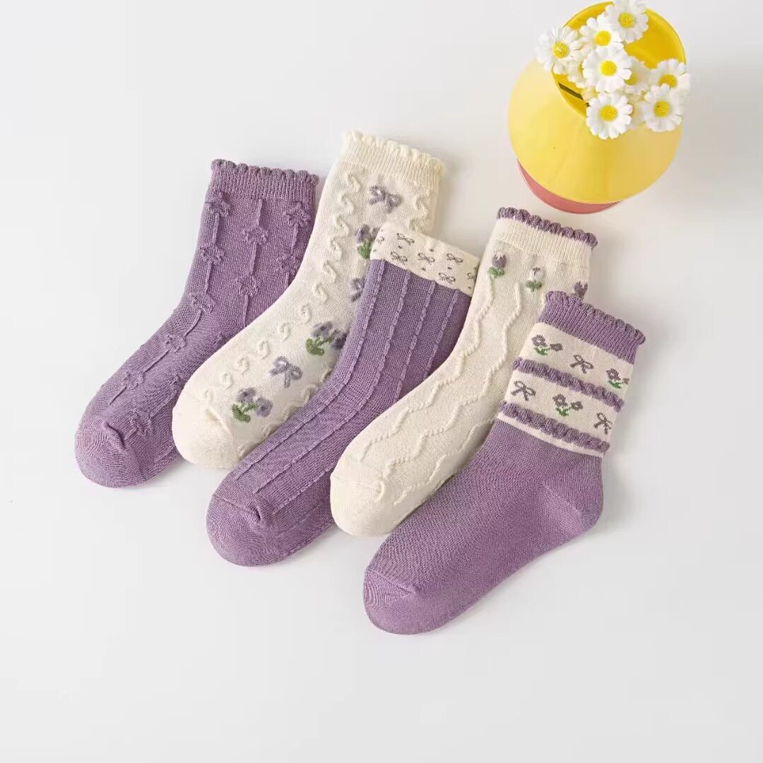 六指鼠儿童袜子女童春秋冬季厚款女孩纯棉男童加厚棉宝宝厚棉袜子