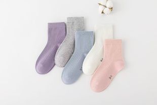 六指鼠儿童袜子春秋季薄款纯棉女童男童a类中大童女孩中筒无骨袜