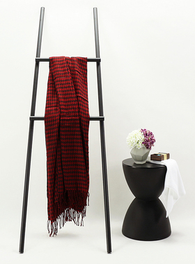 样板间毛巾浴巾架摆件瓷砖展厅道具休闲凳子软装饰品样板房衣帽架