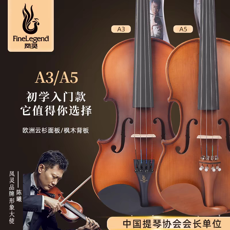 凤灵小提琴儿童初学实木成人