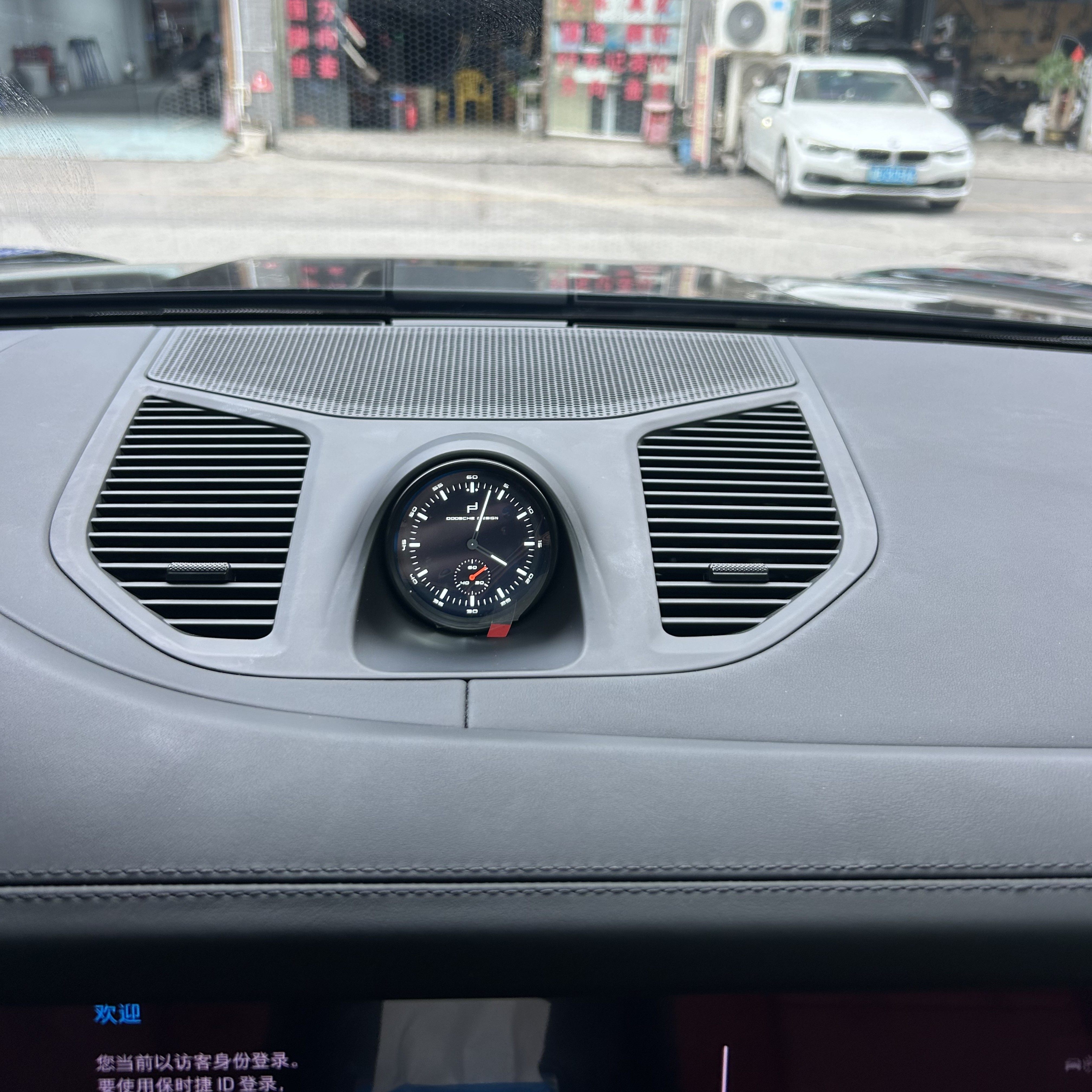 保时捷罗盘液晶秒表帕拉梅拉91车用电子钟表