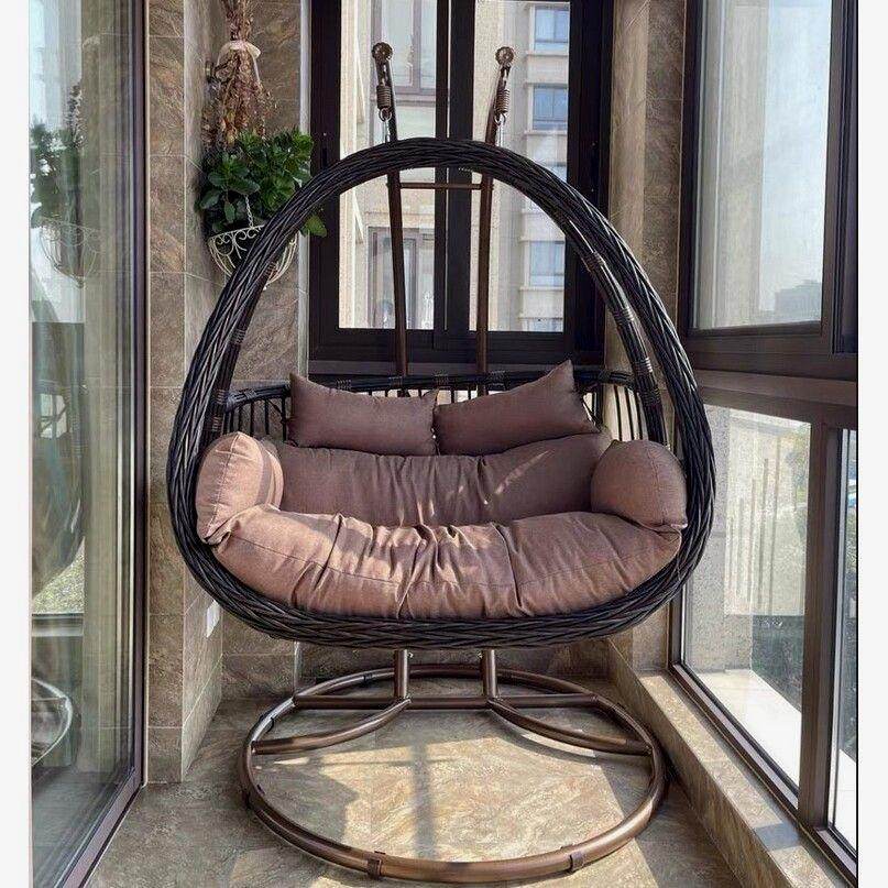 阳台秋千摇篮椅懒人吊兰懒人椅吊篮藤椅摇椅庭院吊椅室内吊床家用