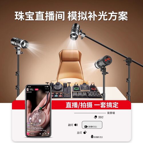 led直播射灯间拍照专用补