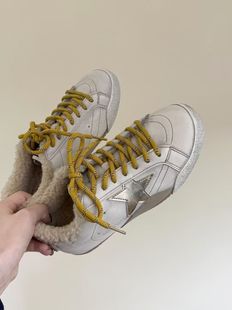 EOS加绒星星做旧小脏鞋女2025冬新款系带休闲板鞋平底阿甘女棉鞋