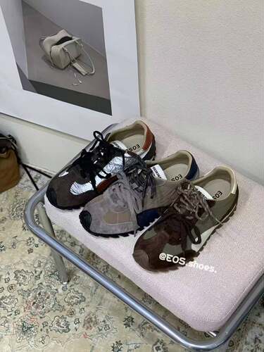EOS真皮德训鞋女2026秋季新款系带百搭轻便运动休闲鞋阿甘板鞋潮