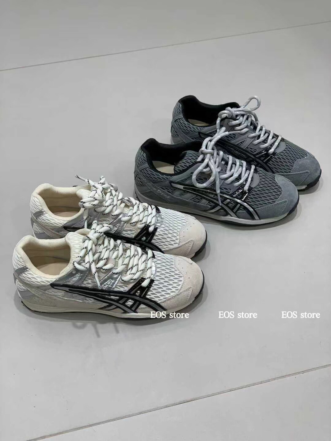 EOS女鞋2026春夏新款韩版百搭真皮网面平底舒适学生休闲阿甘板鞋