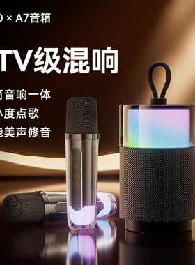 乐毒K歌音响话筒麦克风一体蓝牙音箱礼物家用唱歌神器家庭户外KTV