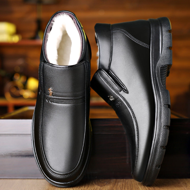 男士棉鞋冬季保暖加绒加厚真皮防滑东北中老年冬天羊毛爸爸棉皮鞋,流行男鞋,棉鞋,淘宝优惠券,粉丝福利购,淘宝优惠卷