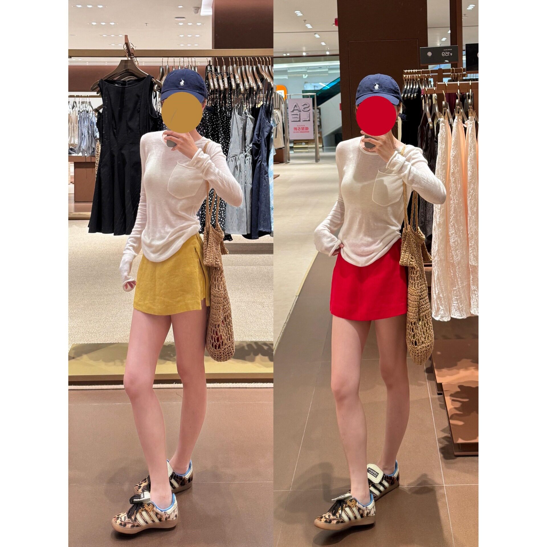 亚麻半身裙短裙女夏款百搭显瘦运动裙子设计感小众高腰A字裙半裙