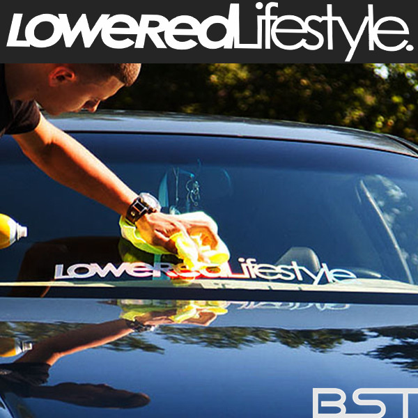 loweredlifestyle恐高症hellaflush前档贴竖挡贴汽车改装贴纸车贴