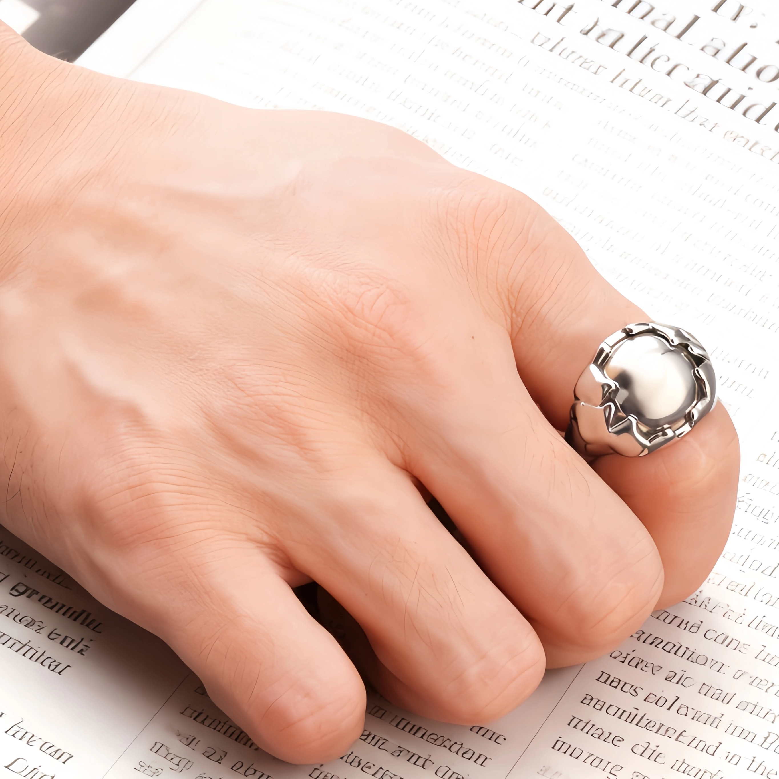 STEELEVER个性小众花苞戒指