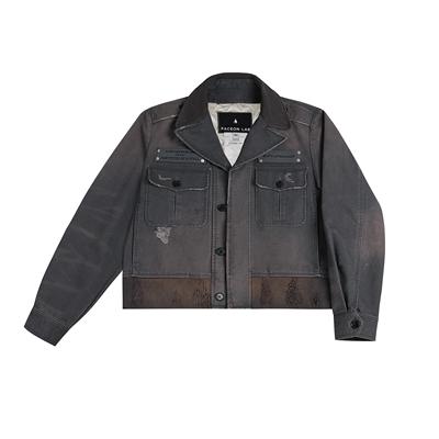 夹克工装翻领棉服设计师款外套