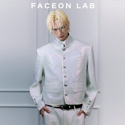 【刘宪华同款】FACEONLAB品牌闪钻夹克礼服主持人舞台演出男装