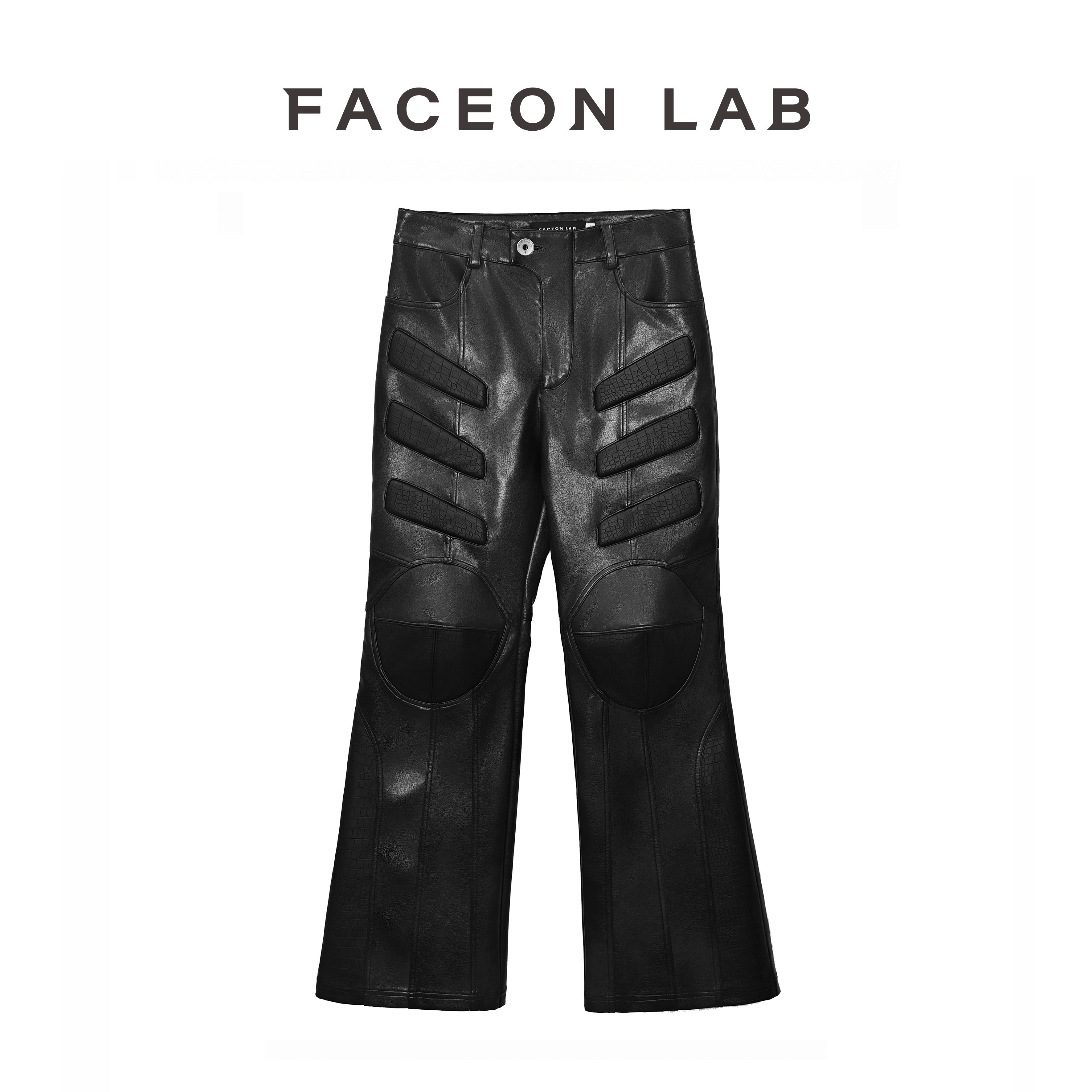 FACEONLAB 原创设计阿基拉机车骑士皮裤设计师明星同款机车风长裤,男装,皮裤,淘宝优惠券,粉丝福利购,淘宝优惠卷