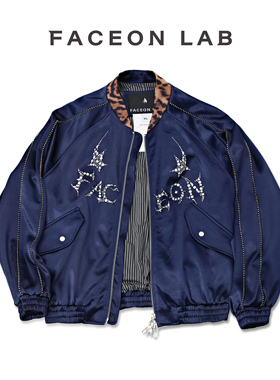【鹭卓同款】FACEON LAB魔术师夹克嬉皮美式甜酷复古烫钻夹套男女