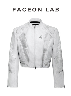 阿信同款今日青年FACEONLAB原创阿基拉短款机车皮夹克外套