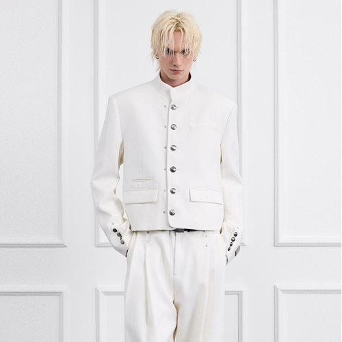 FACEONLAB月光白明星制服夹克