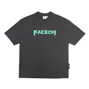 FACEONLAB 今日青年 硅胶切片字母T 百搭重磅纯色圆领短袖