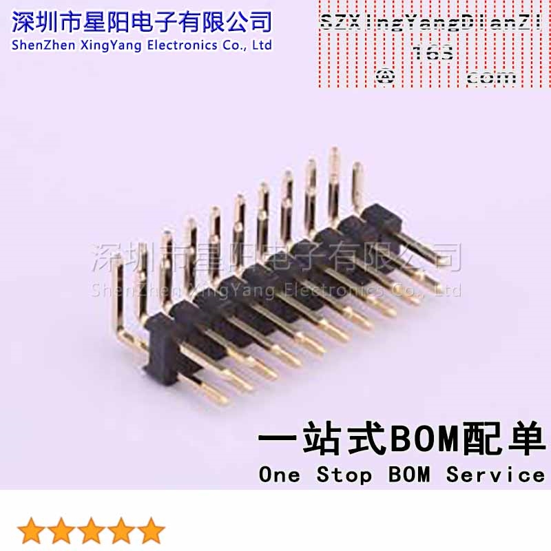 X6521WR-2x10H-C30D60 2.54mm 2x10P弯插 方针 镀金足1U排数 双排