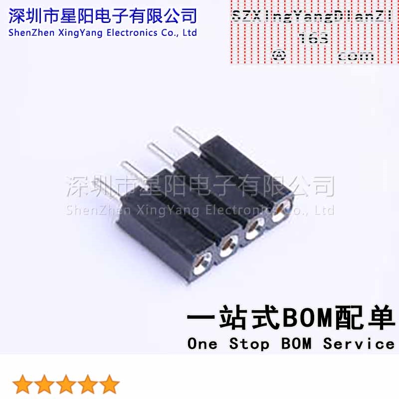 X5511FV-04-C70D30-1000 (5Pcs)2.54mm 1x4P排数 单排 总孔位数4