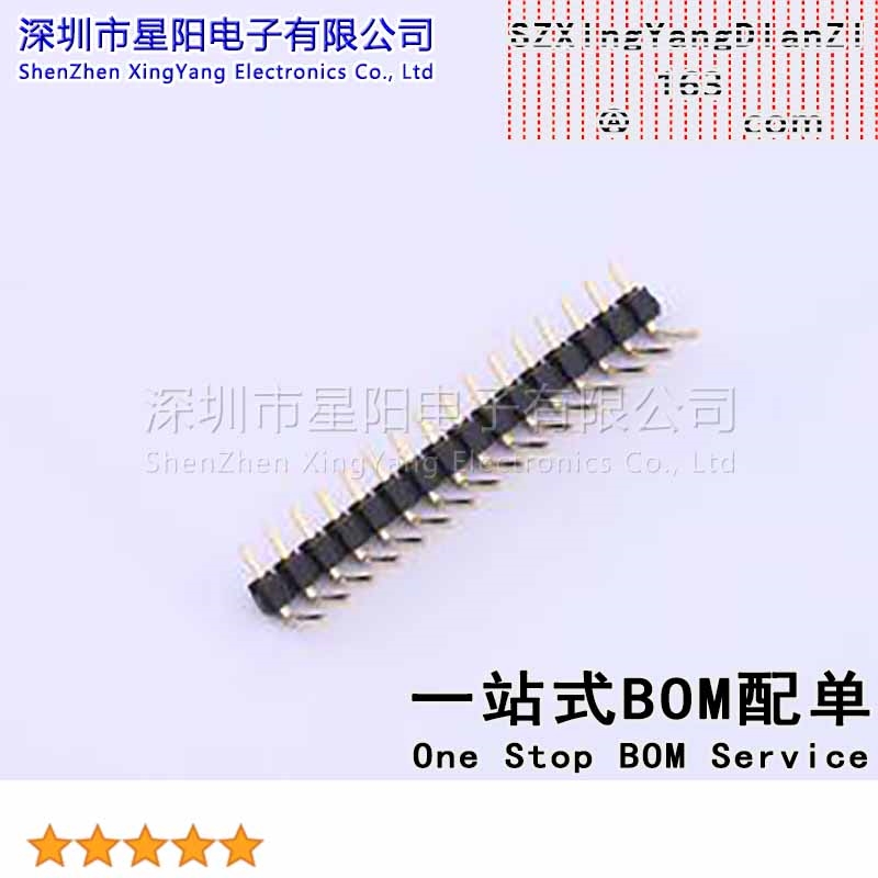 X6511WR-16H-C30D60R1 (5Pcs)2.54mm 1x16P弯插 方针 排数 单排