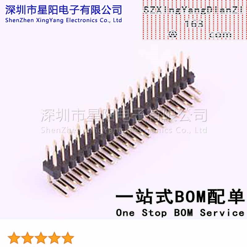 X6521WR-2x19H-C30D60 2.54mm 2x19P弯插 方针 高镀金 抗氧化 排