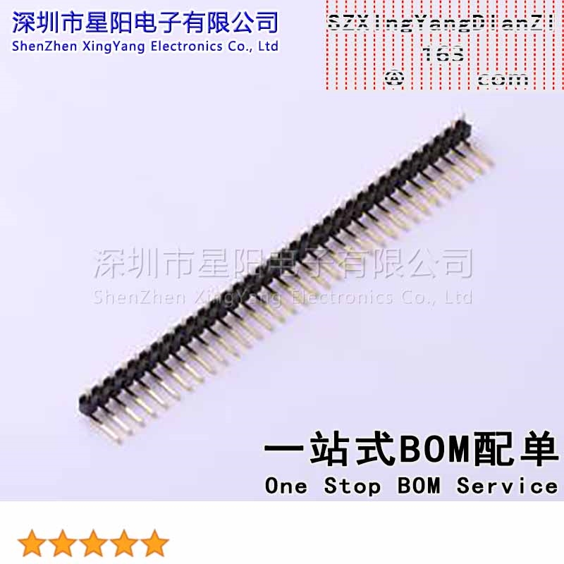 X6511WR-34H-C30D60R1 2.54mm 1x34P弯插 方针 排数 单排 总PIN位