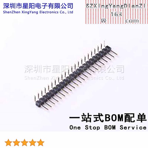 X6511WR-22H-C30D60R2 2.54mm 1x22P弯插 方针 高镀金 抗氧化 排