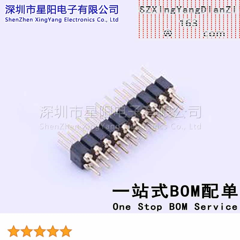 X5521WV-2X10-C40D40-1196 2.54mm 2x10P直插 圆针 排数 双排 总P