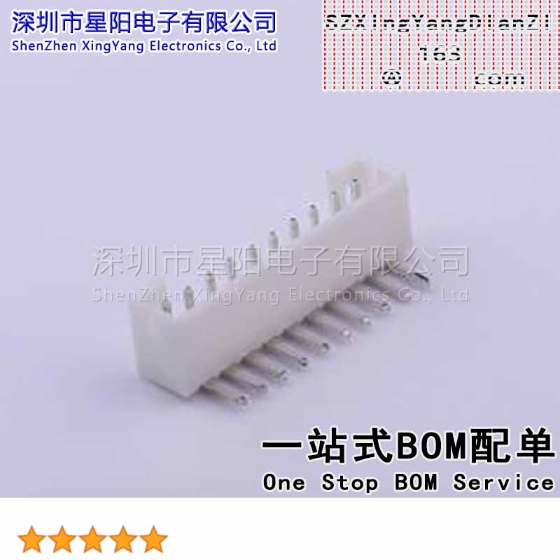 X2016WR-10B-N0SN (10Pcs)PH 2mm 1x10P弯插 参考系列PH间距2mm插