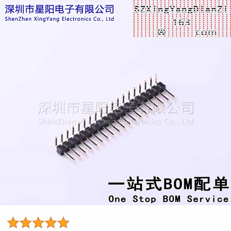 X6511WR-19H-C30D60R2 2.54mm 1x19P弯插 方针 高镀金 抗氧化 排