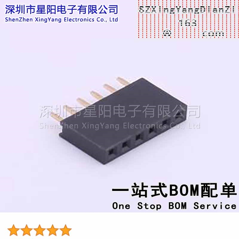 X6511FV-06-C85D32 (5Pcs)2.54mm 1x6P Y型PC3.2 PBT 1u quot排数