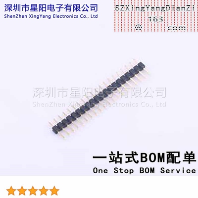 X4611WV-20I-C28D40 (5Pcs)2mm 1x20P直插 方针 排数 单排 总PIN
