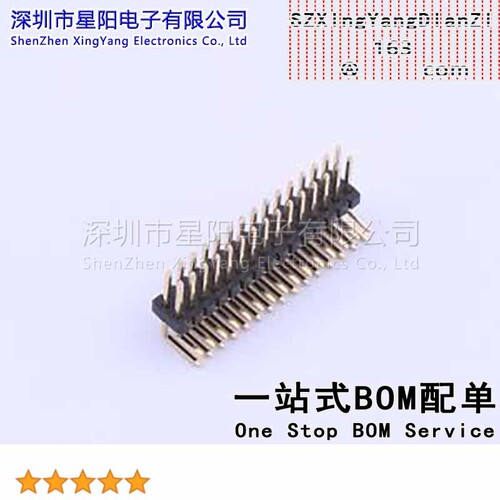 X1321WR-2x15J-C40D18 1.27mm 2x15P弯插 方针 排数 双排 总PIN位