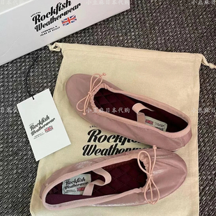 平底舒适单鞋 韩国正品 玛丽珍鞋 蝴蝶结绸缎奶奶鞋 女 Rockfish芭蕾鞋