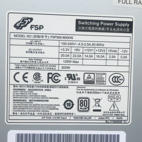议价Mirco ATX 300w FSP300-60GHS可维修