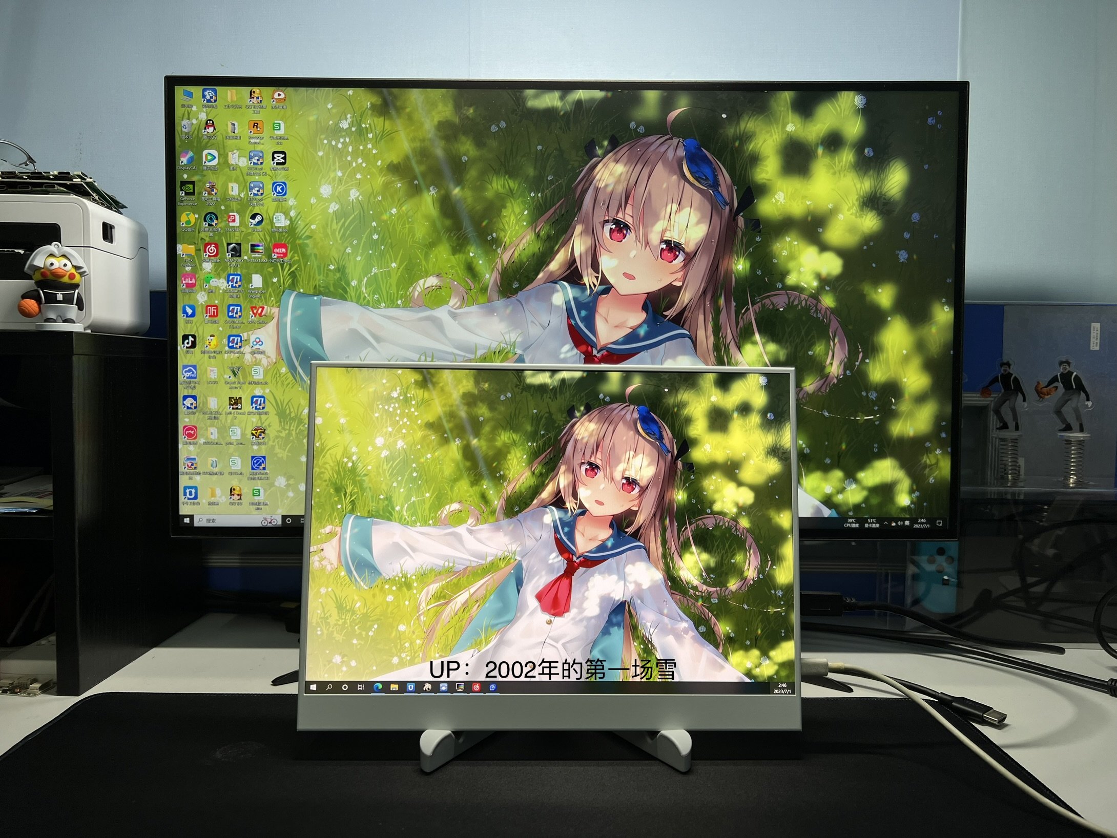 13.5인치 휴대용 디스플레이 스위치|PS5|XBOX 확장 외부 2K 휴대폰 노트북 보조 화면
