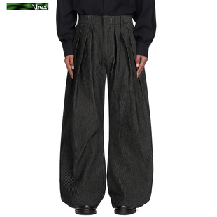 老钱风休闲长裤 IREX 条纹牛仔西裤 型原牛阔腿 男 13盎司三褶A字版