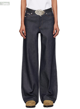 【重磅酵洗不掉色】手缝针646版型微喇原牛牛仔裤男女a字直筒长裤