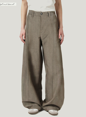 【捏褶廓形高品质版本】休闲西裤通勤百搭row风立体分割休闲长裤