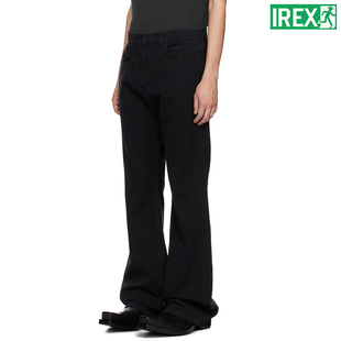 男Cleanfit神裤 IREX 巴黎黑色水洗bootcut直筒弯刀显瘦微喇牛仔裤
