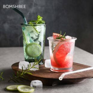 美国BOMSHBEE邦舒比 独特圆圆杯边设计 Ring系列简约风玻璃杯