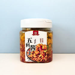扬州酱菜 五料酱丁400g皮坊街下饭菜即食咸菜芝麻萝卜干豌豆罐装