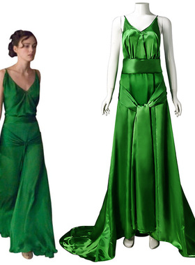 现货赎罪电影版Cecilia Thales 塞西莉亚泰丽思cos服绿色晚礼长裙