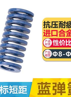 模具弹簧压簧进口合金钢日标高强度磨具压线TL蓝色矩形压缩扁弹黄